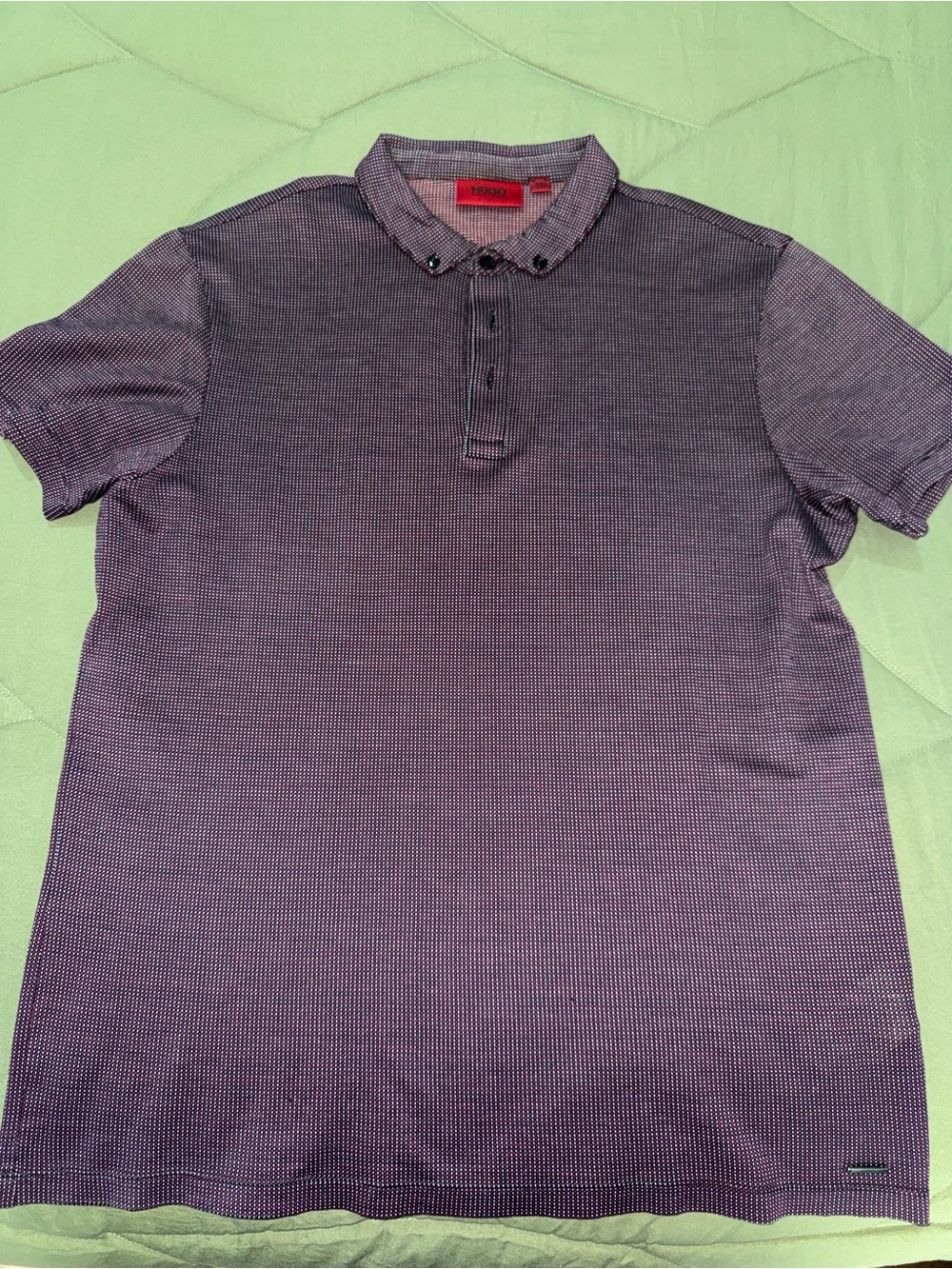 Hugo Boss Navy Micro-Dot Polo